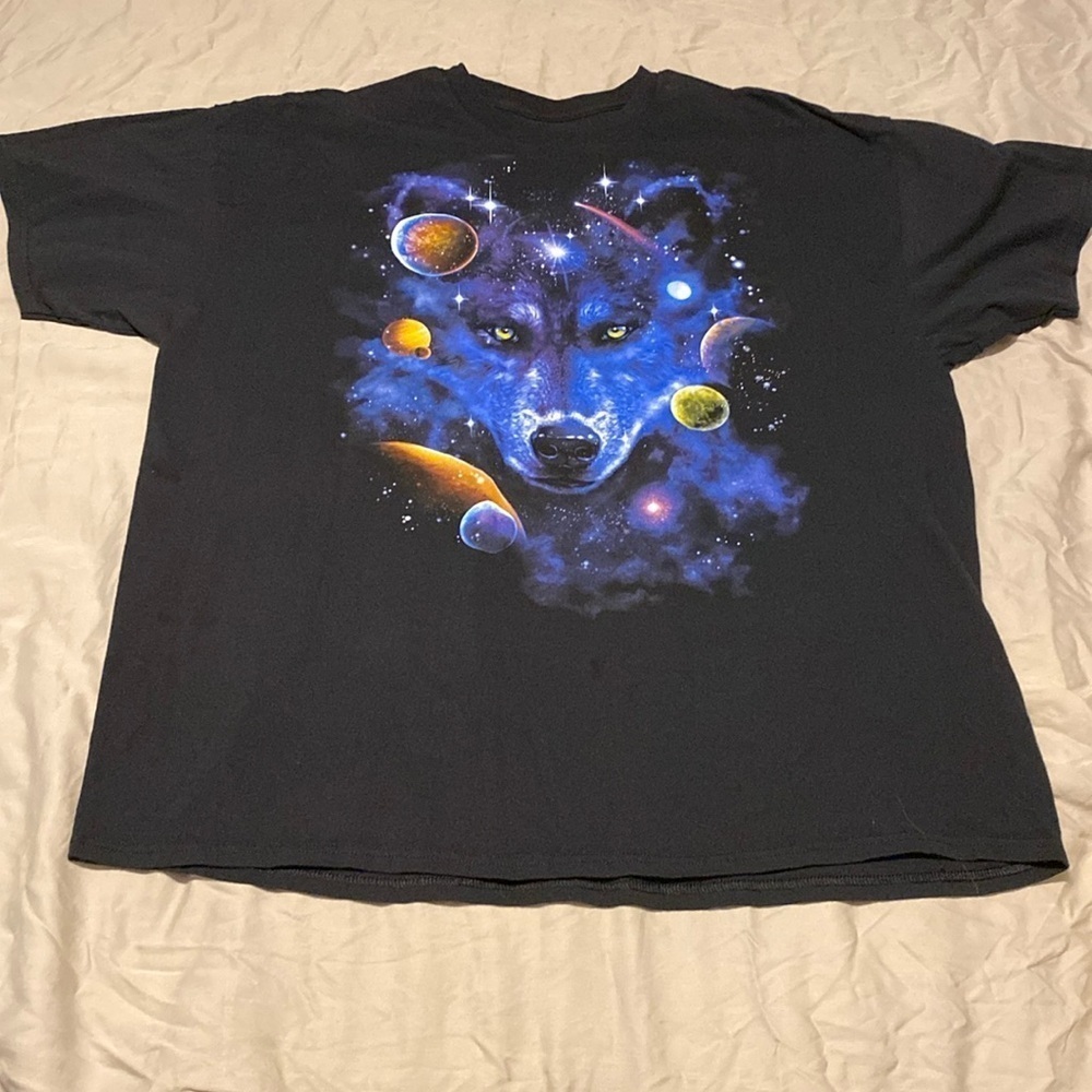 ODM wolf galaxy men’s size 2XL tshirt